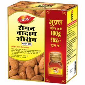 Dabur Roghan Badam Shireen Oil for Healthy Hair & Skin with Dabur Honey 100gm Free