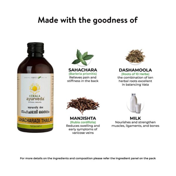 Kerala Ayurveda Sahacharadi Thailam 200 ml - Image 3
