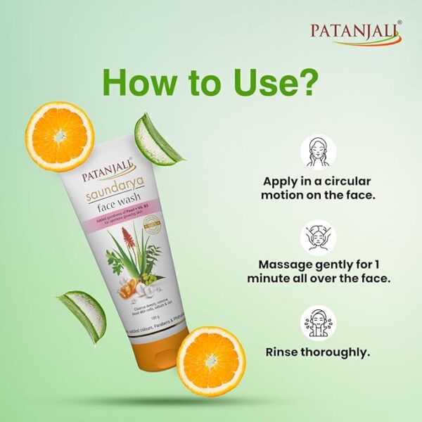 Patanjali Saundarya Face Wash 100 g - Image 5