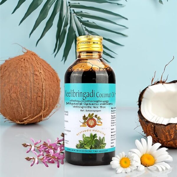 AVP Neelibringadi Coconut Oil 200 ml - Image 5