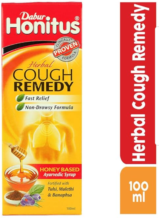 Dabur Honitus Honey-Based Ayurvedic Cough Syrup 100ml